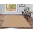 Riverbay Furniture Machine Tufted Wool 5'x8' Rug in Sisal and Ice Blue