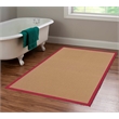 Riverbay Furniture Machine Tufted Wool 4'x6' Rug in Cork Brown and Red
