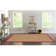 Riverbay Furniture Machine Tufted Wool 8'x11' Rug in Cork Brown and Red