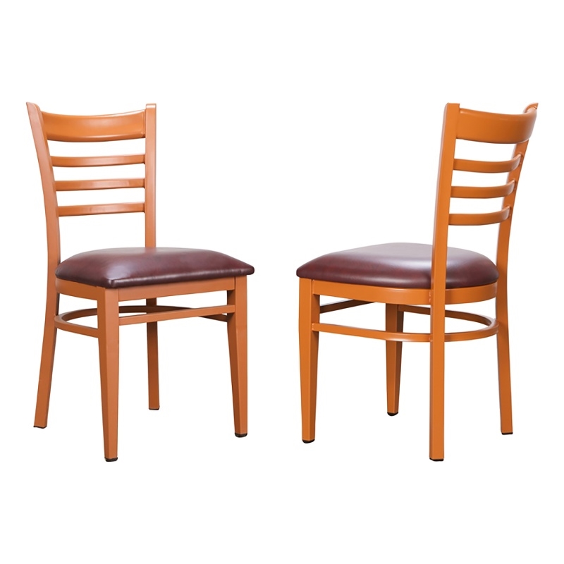 Riverbay Furniture Steel Brown Side Chair Rectangular Upholstered 18