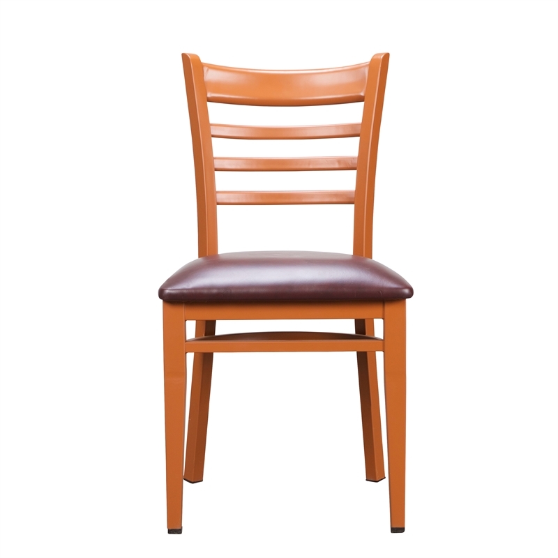 Riverbay Furniture Steel Brown Side Chair Rectangular Upholstered 18