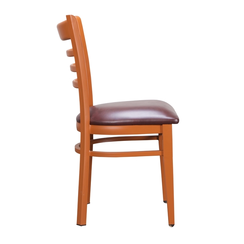 Riverbay Furniture Steel Brown Side Chair Rectangular Upholstered 18