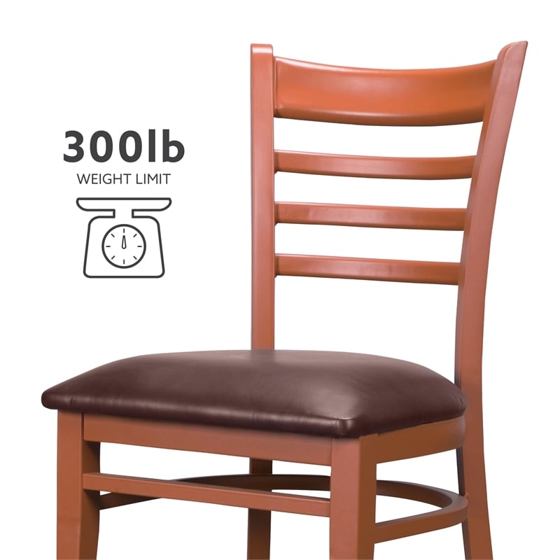 Riverbay Furniture Steel Brown Side Chair Rectangular Upholstered 18