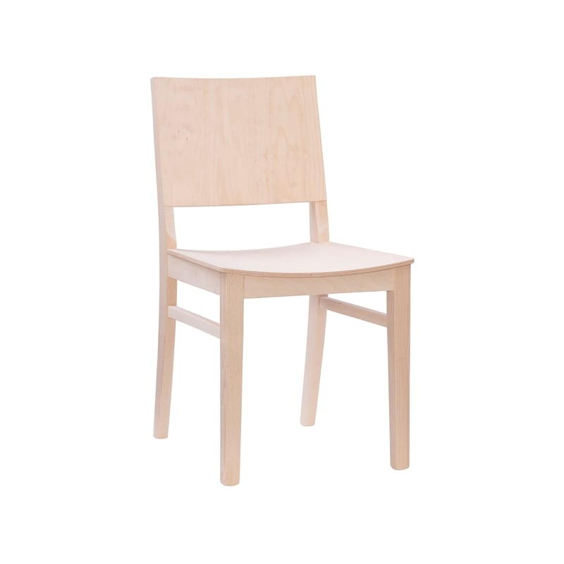 Riverbay Furniture 19'' Mid-Century Wood Side Chair in Natural (Set of 2)