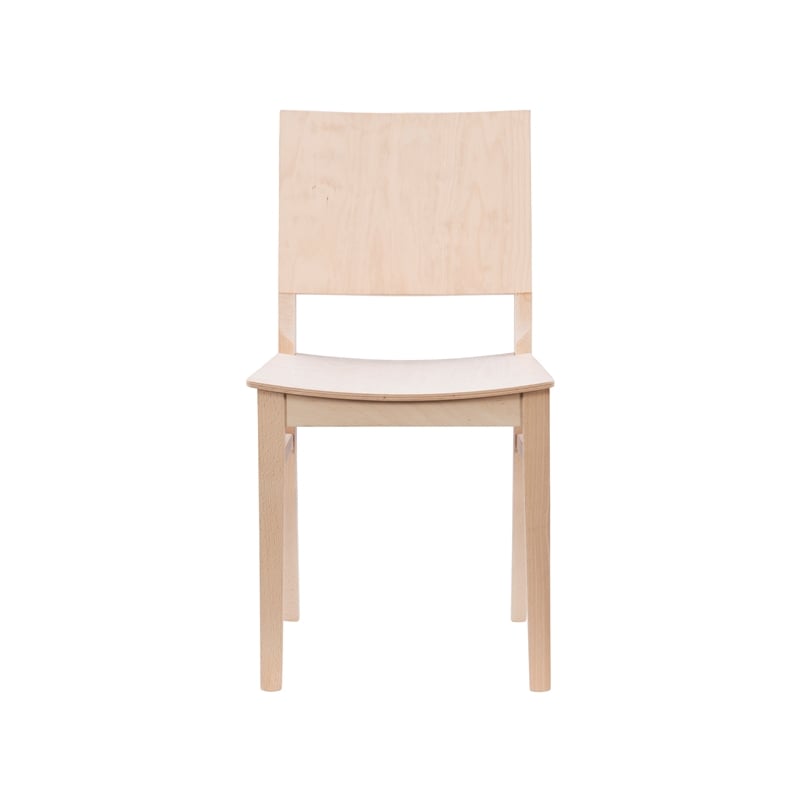 Riverbay Furniture 19'' Mid-Century Wood Side Chair in Natural (Set of 2)