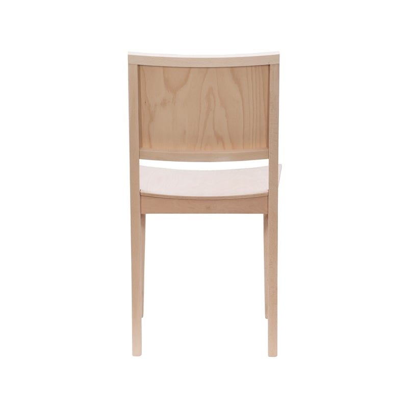 Riverbay Furniture 19'' Mid-Century Wood Side Chair in Natural (Set of 2)
