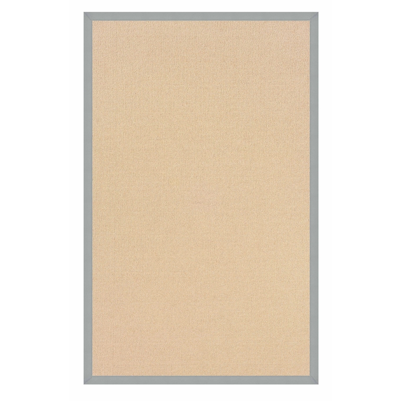 Riverbay Furniture Machine Tufted Wool 4'x6' Rug in Natural and Ice Blue