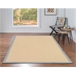 Riverbay Furniture Machine Tufted Wool 5'x8' Rug in Natural and Ice Blue