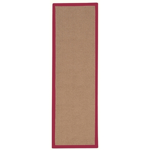 Riverbay Furniture Machine Tufted Wool 2'6&quotx12' Rug in Cork Brown and Red