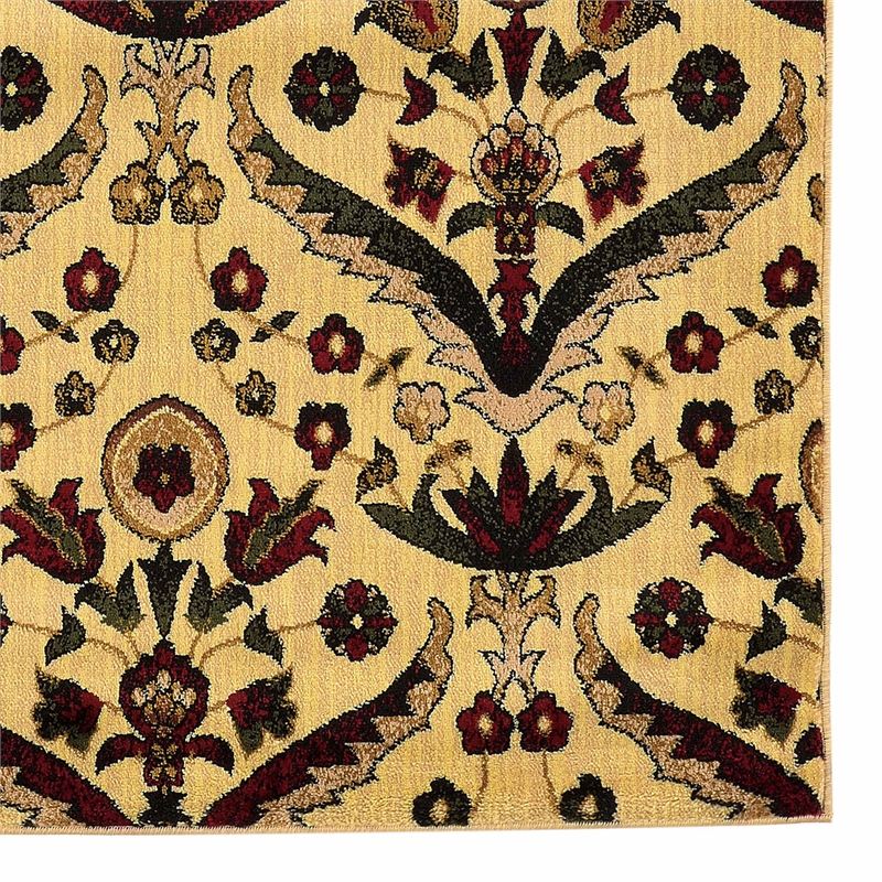 Riverbay Furniture Transitional Polypropylene 8'x10' Rug in Red and Green