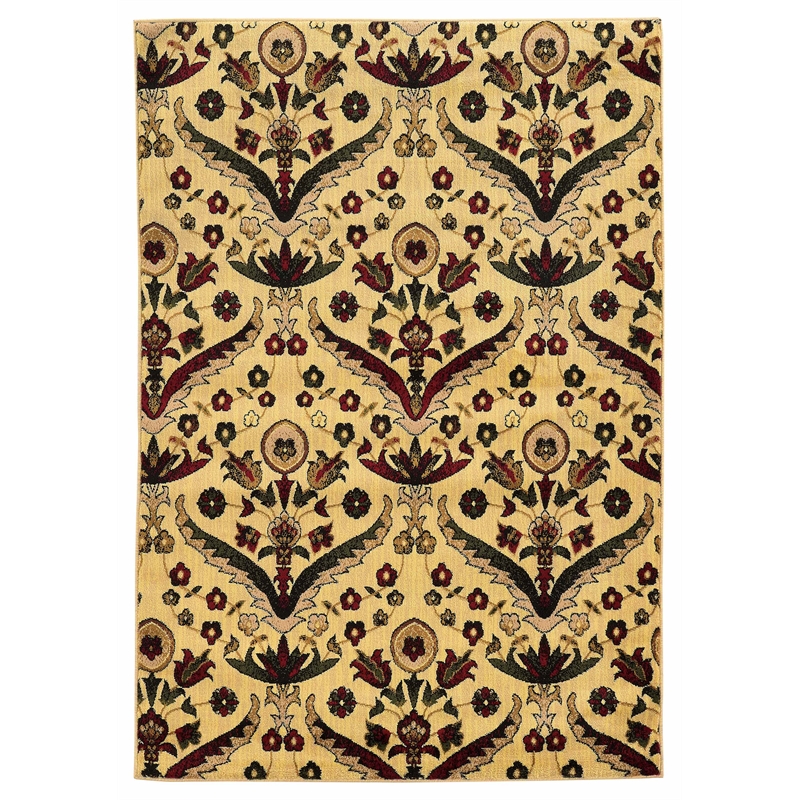 Riverbay Furniture Transitional Polypropylene 8'x10' Rug in Red and Green