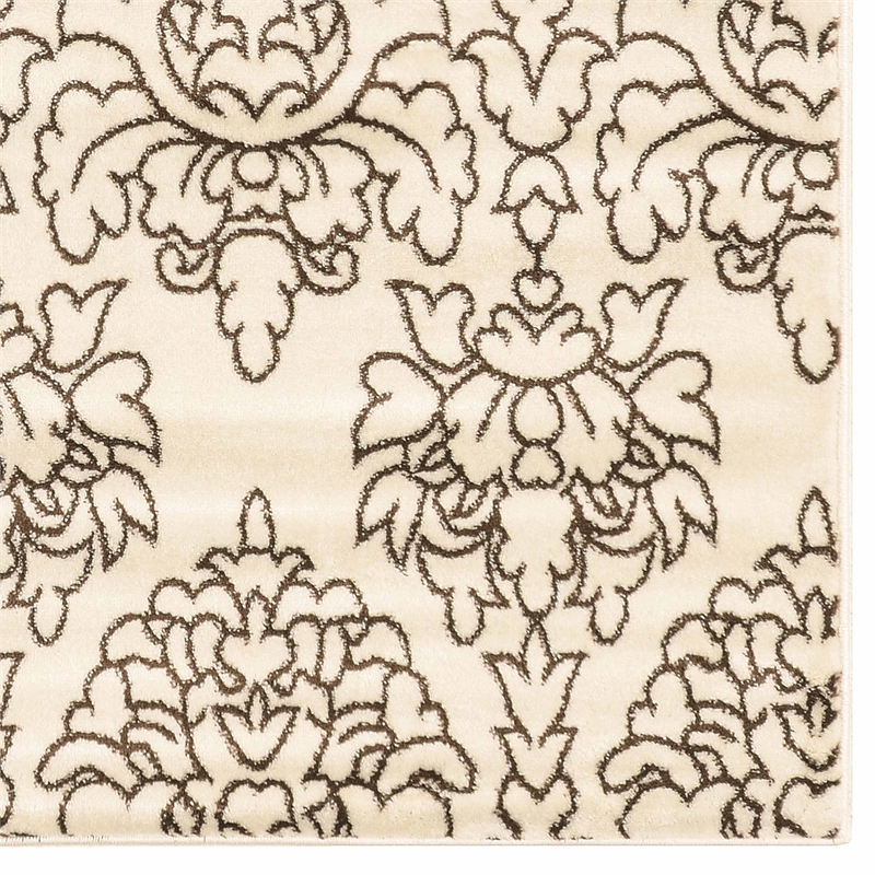 Riverbay Furniture Transitional Polypropylene 8'x10' Rug in Cream and Brown