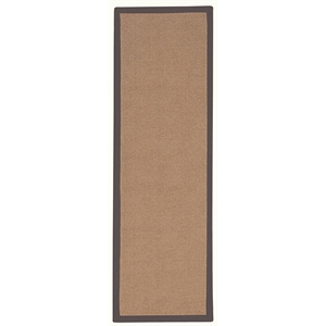 Riverbay Furniture Machine Tufted Wool 2'6&quotx12' Rug in Cork Brown and Slate