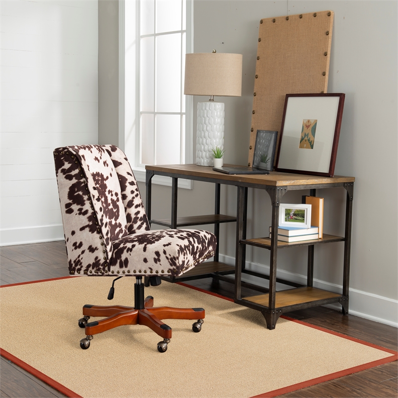Riverbay Furniture Machine Tufted Wool 5'x8' Rug in Natural and Burnt Orange
