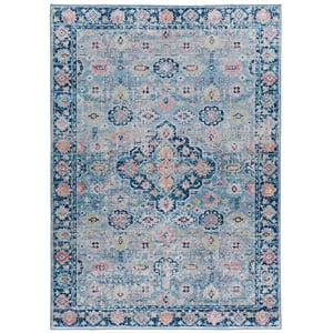 Riverbay Furniture Traditional Woven Polyester 3'3&quotx5' Rug in Blue