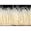 Riverbay Furniture Transitional Flokati Shag Wool 3'x5' Rug in Natural