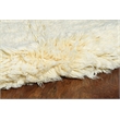 Riverbay Furniture Transitional Flokati Shag Wool 3'x5' Rug in Natural