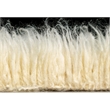 Riverbay Furniture Transitional Flokati Shag Wool 9'x12' Rug in Natural