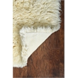 Riverbay Furniture Transitional Flokati Shag Wool 9'x12' Rug in Natural