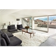Riverbay Furniture Transitional Flokati Shag Wool 9'x12' Rug in Natural