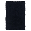 Riverbay Furniture Transitional Flokati Hand Woven Wool 8'x10' Rug in Black