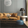 Riverbay Furniture Transitional Flokati Hand Woven Wool 8'x10' Rug in Black