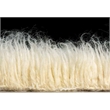 Riverbay Furniture Transitional Flokati Hand Woven Wool 3'x5' Rug in Natural