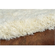 Riverbay Furniture Transitional Flokati Hand Woven Wool 6'x9' Rug in Natural