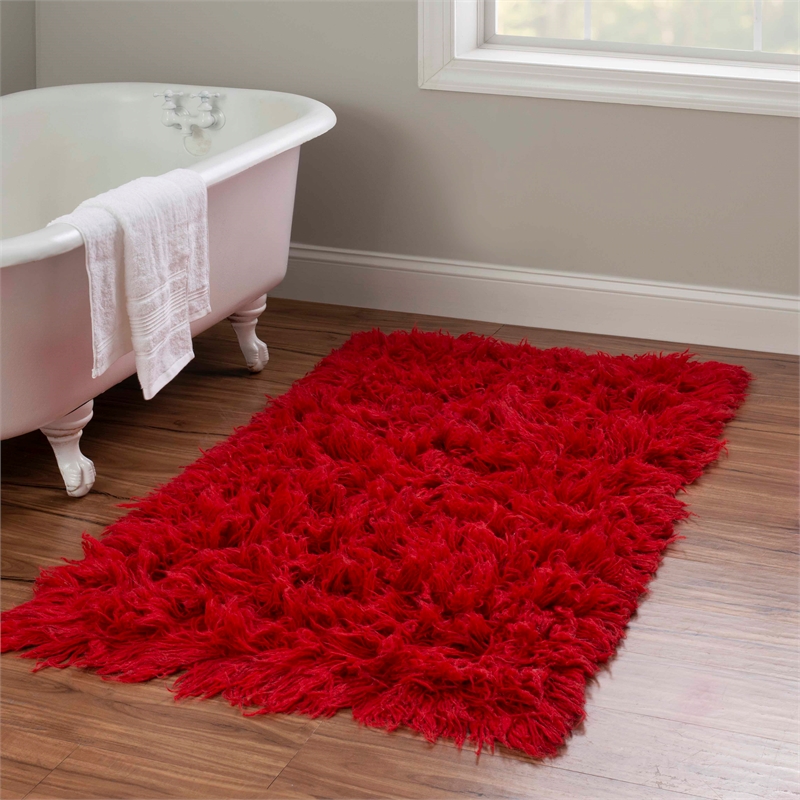 Riverbay Furniture Transitional Flokati Hand Woven Wool 2'4
