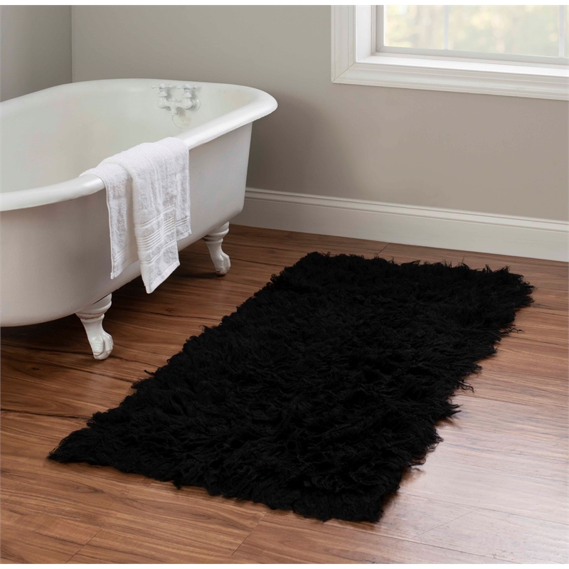 Riverbay Furniture Transitional Flokati Hand Woven Wool 2'4