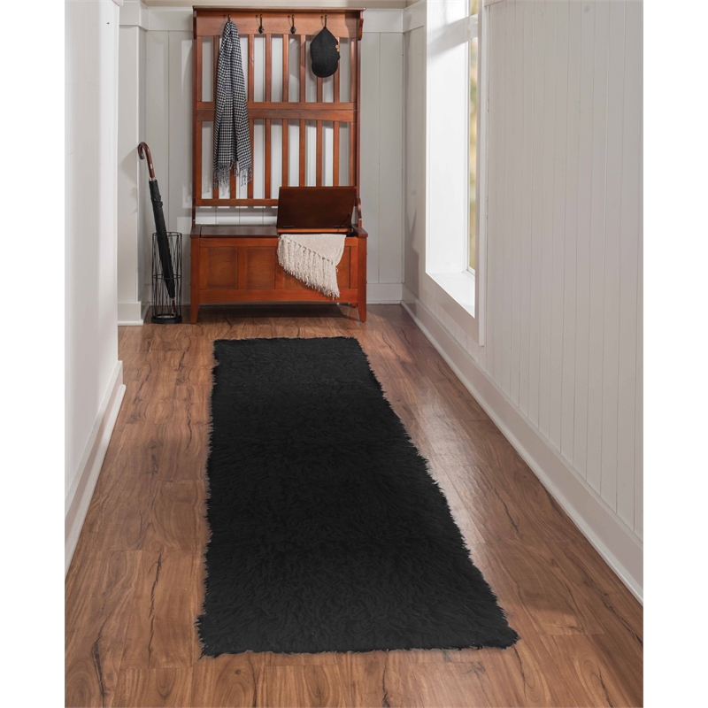 Riverbay Furniture Transitional Flokati Hand Woven Wool 2'4