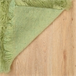 Riverbay Furniture Transitional Flokati Hand Woven Wool 5'x8' Rug in Lime Green
