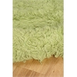 Riverbay Furniture Transitional Flokati Hand Woven Wool 5'x8' Rug in Lime Green