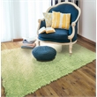 Riverbay Furniture Transitional Flokati Hand Woven Wool 5'x8' Rug in Lime Green