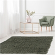 Riverbay Furniture Transitional Flokati Hand Woven Wool 5'x8' Rug in Olive Green