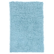 Riverbay Furniture Transitional Flokati Hand Woven Wool 5'x8' Rug in Pastel Blue