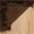 Riverbay Furniture Transitional Flokati Hand Woven Wool 8'x10' Rug in Brown