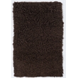 Riverbay Furniture Transitional Flokati Hand Woven Wool 8'x10' Rug in Brown