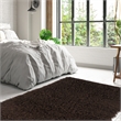 Riverbay Furniture Transitional Flokati Hand Woven Wool 8'x10' Rug in Brown
