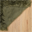 Riverbay Furniture Transitional Flokati Hand Woven Wool 8'x10' Rug in Green