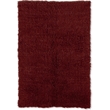 Riverbay Furniture Transitional Flokati Hand Woven Wool 9'x12' Rug in Red