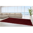 Riverbay Furniture Transitional Flokati Hand Woven Wool 9'x12' Rug in Red