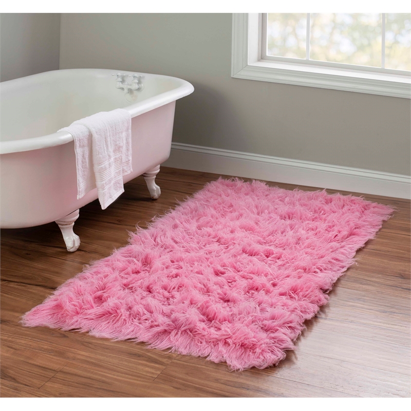 Riverbay Furniture Transitional Flokati Hand Woven Wool 2'4