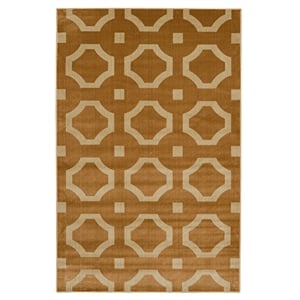 Riverbay Furniture Vintage Polyester 8'x10' Rug in Beige and Sand