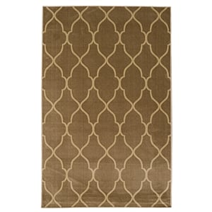 Riverbay Furniture Vintage Polyester 8'x10' Rug in Beige and Sand