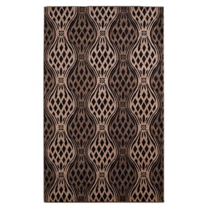 Riverbay Furniture Vintage Polypropylene 5'3&quotx7'4&quot Rug in Beige and Brown
