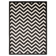 Riverbay Furniture Transitional Polypropylene 8'x10' Rug in Charcoal and Ivory