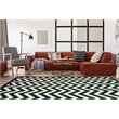 Riverbay Furniture Transitional Polypropylene 8'x10' Rug in Charcoal and Ivory