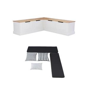 Riverbay Furniture Set of a Backless Breakfast Nook and 5 Piece Cushion/Pillow
