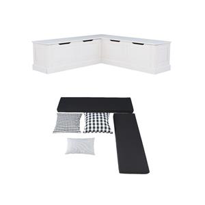 Riverbay Furniture Set of a Backless Breakfast Nook and 5 Piece Cushion/Pillow